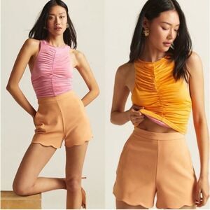 Anthropologie Pilcro Ruched Reversible Tank in Pink Orange.Size S